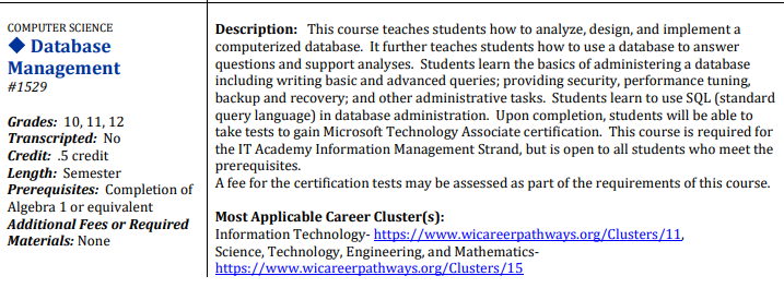 Database Management Course