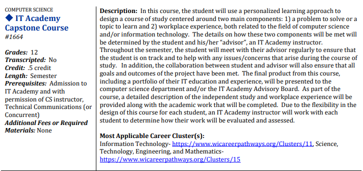 IT Academy Capstone Course